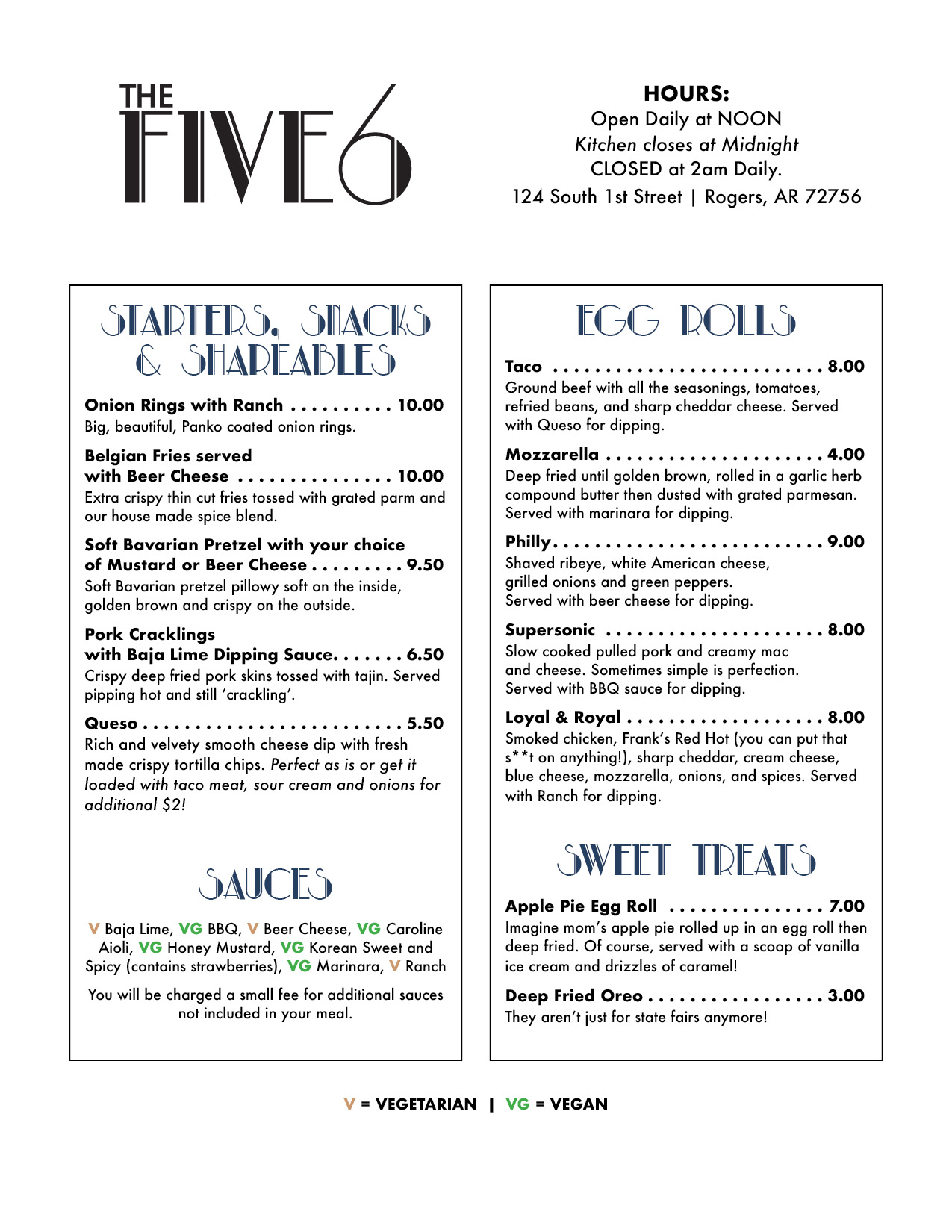 TheFive6 BBBBQ Menu 093026-0127 Bikes Blues and BBQ Menu Page 1