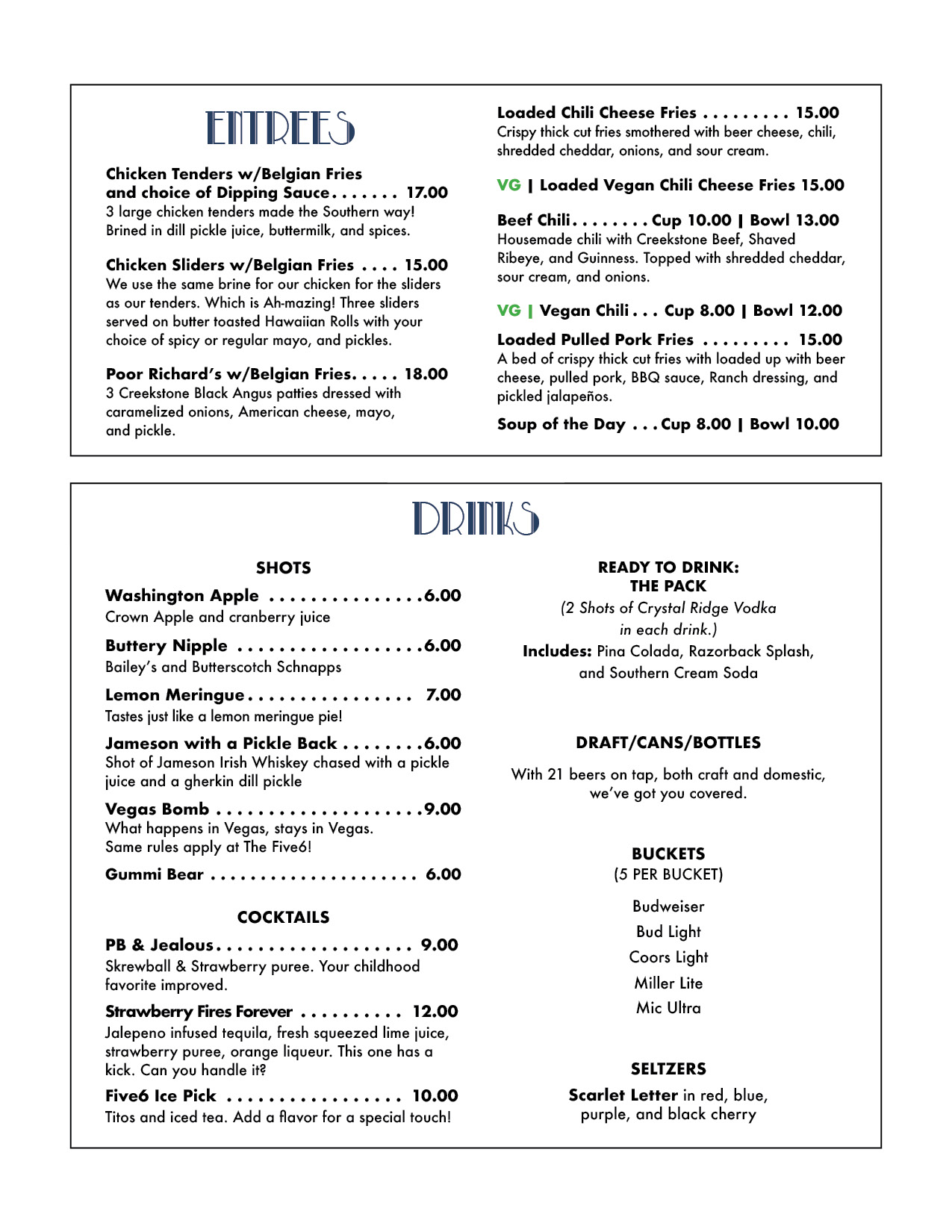 TheFive6 BBBBQ Menu 093026-01272 Bikes Blues and BBQ Menu Page 1
